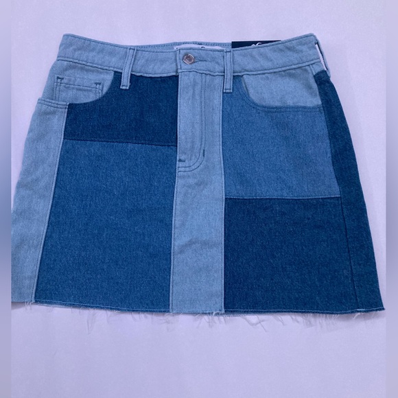 Hollister Patchwork Denim Skirt - Picture 1 of 4